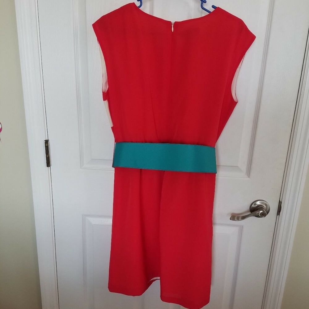 ** 2 / $15 **Alyx Limited Womens Coral White Dress - Picture 2 of 3